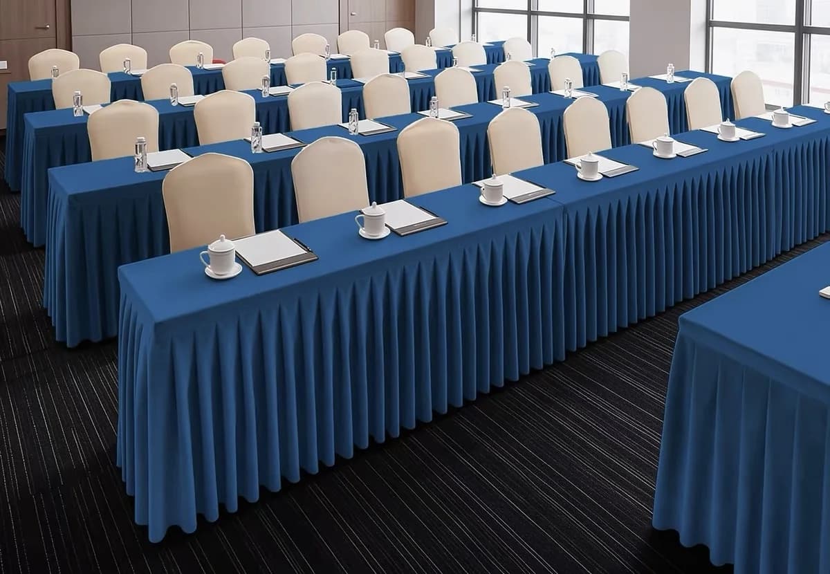 会议桌布·排桌布局，图示 01