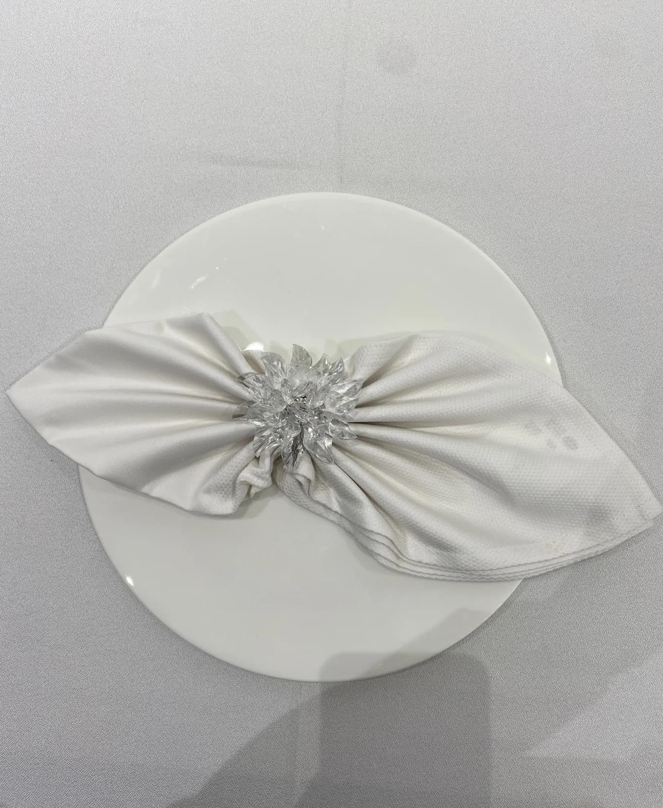 Contrast-border napkins, White