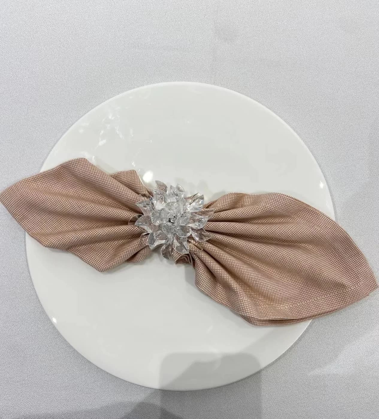 Fine-check napkins, Muted orange