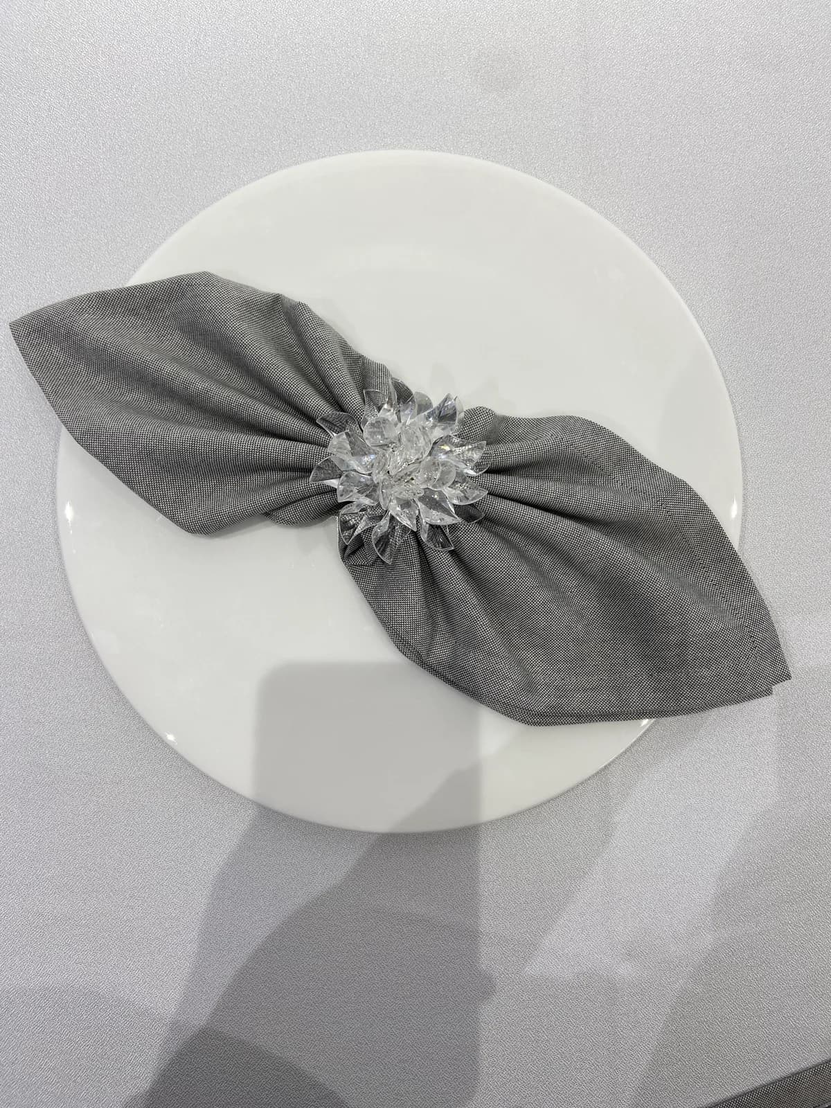 Fine-texture grey napkins, Grey