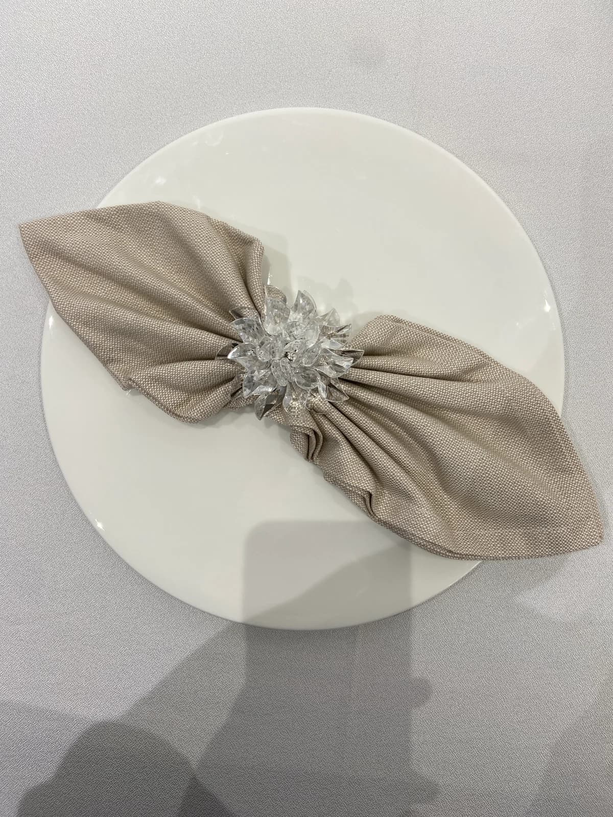 Woven-grid napkins, Khaki