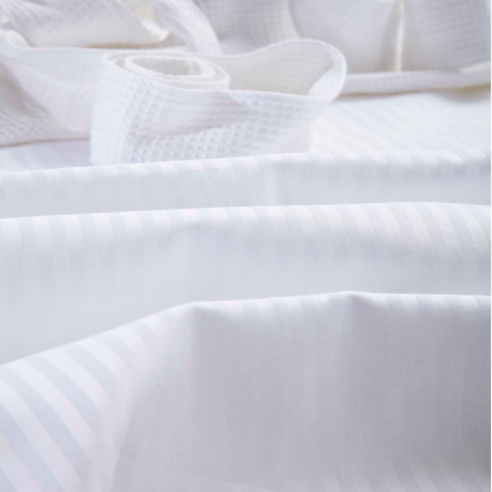 Striped bedding textile detail
